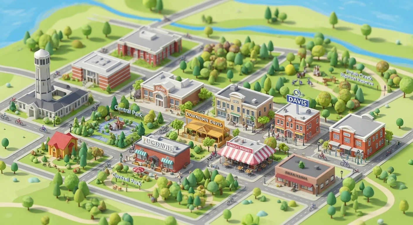 Davis, California Map